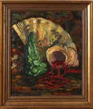 Theo Goedvriend, stilleven, Theo Goedvriend(1879-1969 Warnsveld), olieverf op linnen, Aziatisch stilleven