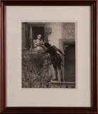 "Jugendliebe" by Gravure op papier uit 1885, "Jugendliebe", 18x22cm, Gravure op papier uit 1885, "Jugendliebe", 18x22cm, offered Apr 2010