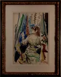 Freek v.d. Berg, my fair lady, Freek van den Berg 1918 Amsterdam (genoemd een der laatste fauvisten), aquarel op papier getiteld My Fair Lady