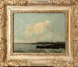 Jaques Witjens, poldergezicht, Jaques Witjens (1881 - 1956 Buenos Aires), olieverf op paneel, poldergezicht 29x23cm