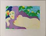 moderne compositie by Welese Ting, litho op papier, moderne compositie 50x70cm, Welese Ting, litho op papier, moderne compositie 50x70cm, offered Jan 2010