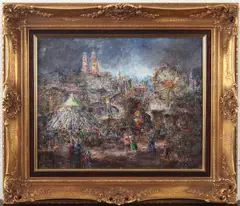 Gesig Olieverf schilderij, Unger, Olieverf schilderij, Gesig