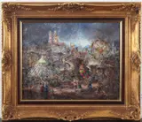 Gesig Olieverf schilderij, Unger, Olieverf schilderij, Gesig