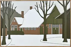 Klaas Bernink, Boerderij 'Het Schipholt', Acryl op linnen
