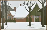 Klaas Bernink, Boerderij 'Het Schipholt', Acryl op linnen