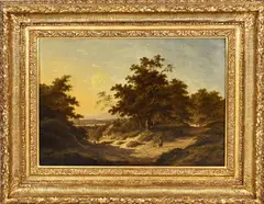 Jan Evert Morel, Panoramisch landschap, Olieverf op linnen