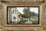J. Stobbaerts, Boerenhuis, Olieverf op paneel