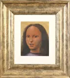 Peter van Poppel, Meisje met beugel, Gouache op papier