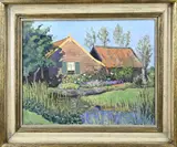 Anthony Christiaan Wijnstroom, Boerderij in de zomer, Olieverf op linnen