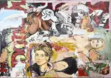 Groot werk van Peter Klashorst, Moderne compositie met figuren, Acryl op linnen