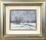 Wiel Vaes, Wintergezicht, Olieverf op linnen
