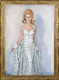 Onduid. gesign., Impressionistisch dames portret, Olieverf op linnen