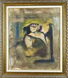 Patricia Natale, Vrouw in bed, Acryl