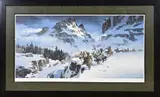 Maher Naguib Morcos, 1946, Usa, Indianen in winters gebergte, Lithografie