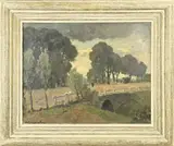 van de Wetering de Rooy, Landschap, Olieverf op linnen