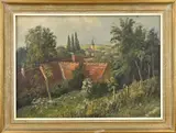 Carl Müller-Baumgarten, Duits landschap, Olieverf op linnen
