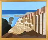 Enschede Henk Bernink, Giant Causeway Ierland, Acryl op linnen