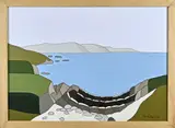 Enschede Henk Bernink, Kustgezicht Noord Ierland, Acryl op linnen