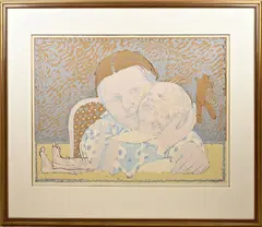 Co Westerik, Moeder met kind, Litho, 1980