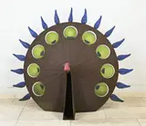 Pauw (Glass studio Borowski) by Groot ijzeren tuinbeeld, pauw, met glas, offered Jun 2026