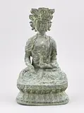 H 38,5 cm. by Oude & antieke Oosterse bronzen boeddha met groene patina, offered Jun 2026