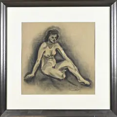 Harry Kuyten, Vrouwelijk naakt, Pastel op papier