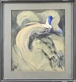 A.J. van 't Hoff, Paradijsvogels, Aquarel op papier