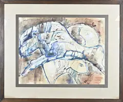 Onduid. gesign., Abstract, Aquarel op papier