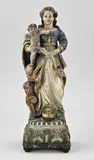 H 43 cm. by 18e Eeuws, religieus, barok, Madonna beeld van hardhout, 18e Eeuws, religieus, barok, Madonna beeld van hardhout, offered Apr 2026