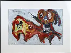 Groot werk van Jan te Wierik, Fantasie figuren, Acryl op papier