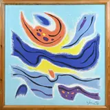 Gustav Singier, Abstract, Litho op zijde