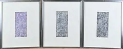 3x Eef de Weerd, Abstract, Inkt op papier