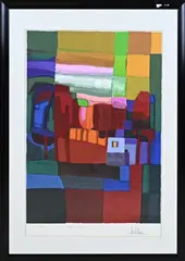 Ton Schulten, Herfst II, Zeefdruk op papier