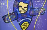 Espen Greger Hagen, Vliegtuig, Acryl op linnen