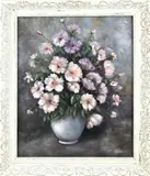J. van Veldhoven, Vaas met bloemen, 1988, Olieverf op linnen