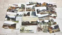 A. Kruseman, Lot aquarellen etc., Groot lot aquarellen etc. van de schilder A