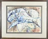 Onduid. gesign., Abstract, Aquarel op papier