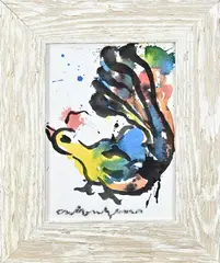 Spetterkip by Anton Heyboer, Plakaatverf op papier, offered Jan 2026