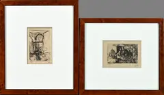 Marius Bauer, 2x Bijbelse voorstellling, Twee etsen