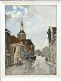 Ype Wenning, Hollands stadsgezicht, Olieverf op linnen