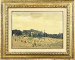 Frederik Engel, Landschap Markelo, Olieverf op linnen