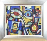 M. Kopanov, Russische Avant-Garde, Olieverf op linnen
