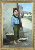 Josef Suhs, Jonge man met sigaret, Olieverf op linnen
