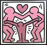 Keith Haring, Verliefde figuren, Litho op papier