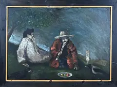 J.T.V. Heiningen, Mensen eten armen, Olieverf op linnen