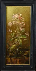 Onduid. gesign., Bloemstilleven, Olieverf op paneel