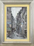 Daan Muelhaus, Straatje Parijs, Olieverf op linnen