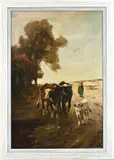 Henry Schouten, Landschap met boerin en koeien