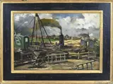Louis Wijmans, Bouwput, Olieverf op linnen