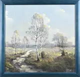 Garstin Cox, Hollands heidegezicht, Pastel op papier
